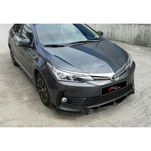 Corolla E170 Trend Style Front Lip Piano Black Vacuum Plastic / 2013-2016
