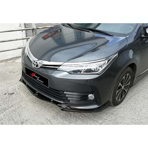 Corolla E170 Trend Style Front Lip Piano Black Vacuum Plastic / 2013-2016