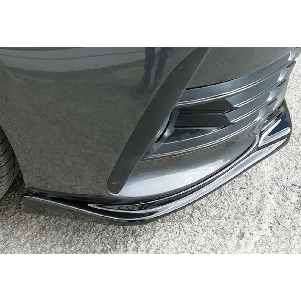 Corolla E170 Trend Style Front Lip Piano Black Vacuum Plastic / 2013-2016