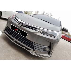 Corolla E170 Elite Style Front Lip Piano Black Vacuum Plastic / 2017-2018