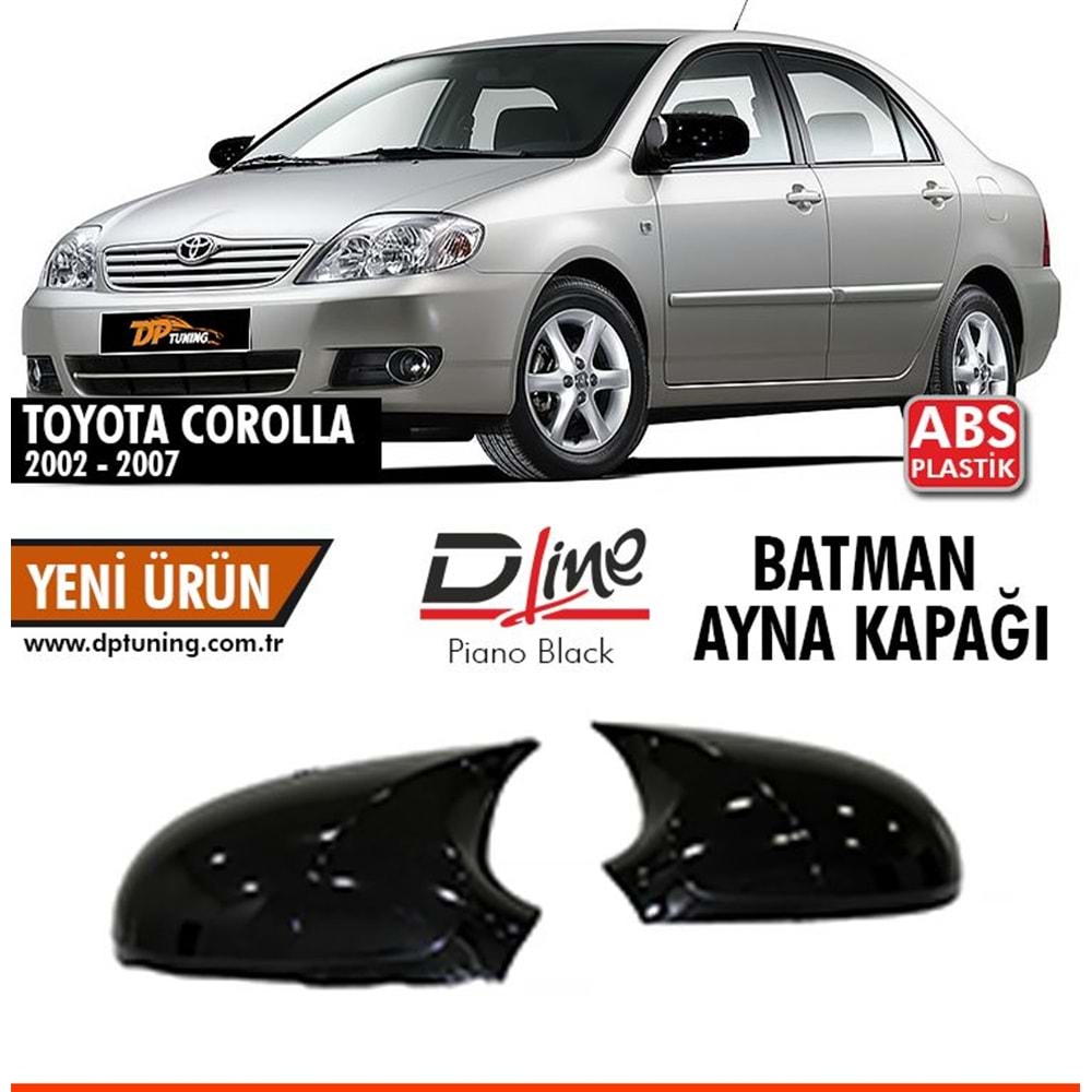 Corolla E120 Batman Mirror Cover Without Signal Piano Black Mirror Cover / 2002 - 2006