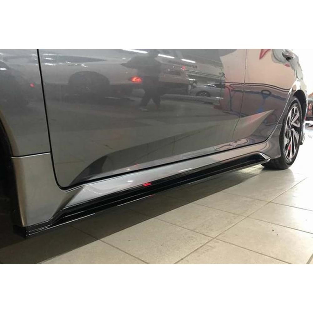 Civic FC5 Mugen Side Skirts Raw Surface Vacuum Plastic / 2016-2021