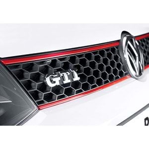 Golf 7 GTI Front Grille ABS / 2012-2017 (Piano Black, Red Line)