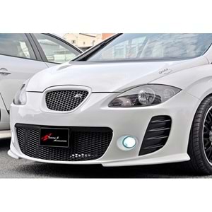Leon Mk2 Cupra Front Bumper + Front Grille Primer Painted Fiberglass / 2005-2012