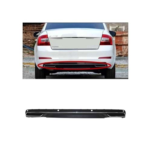 Octavia Mk3 Highline AMG Style Rear Diffuser Matte Black ABS / 2013-2020