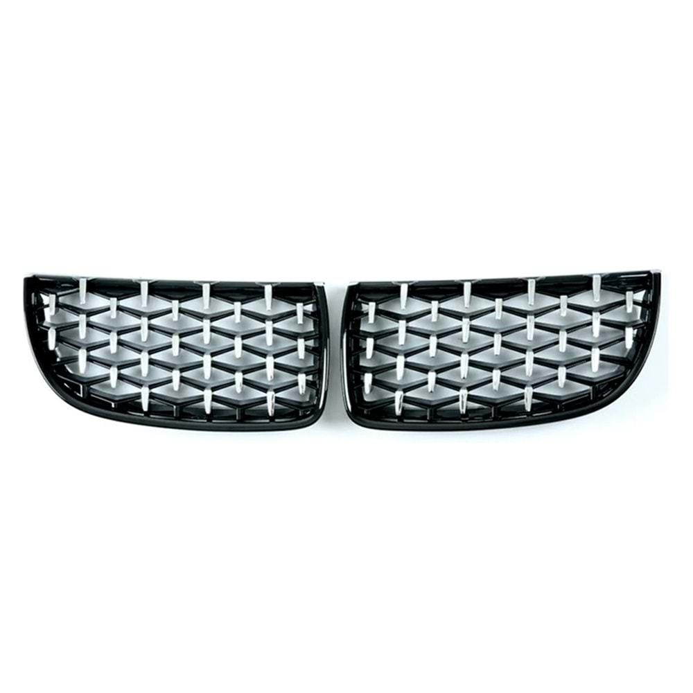 E90 LCI Diamond Front Grill P.Black Frame + Choromium inside ABS / 2008-2011