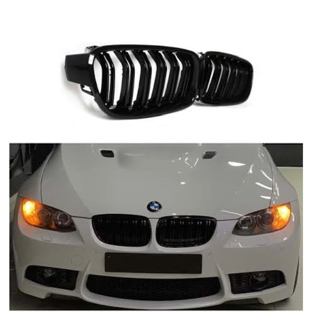 E92 M3 LCI Front Grille ABS / 2009-2013 (Piano Black)