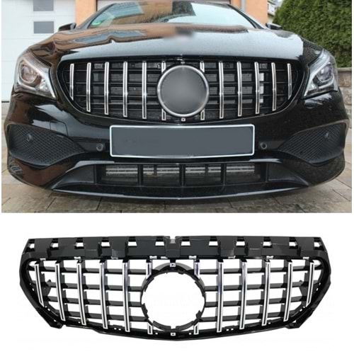 CLA C117 GTR Front Grille ABS / 2013-2016 (Chrome Line + Piano Black)