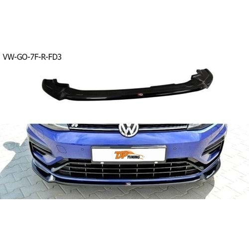 Golf 7 FL R Max V3 Front Lip Piano Black Vacuum Plastic / 2017-2019