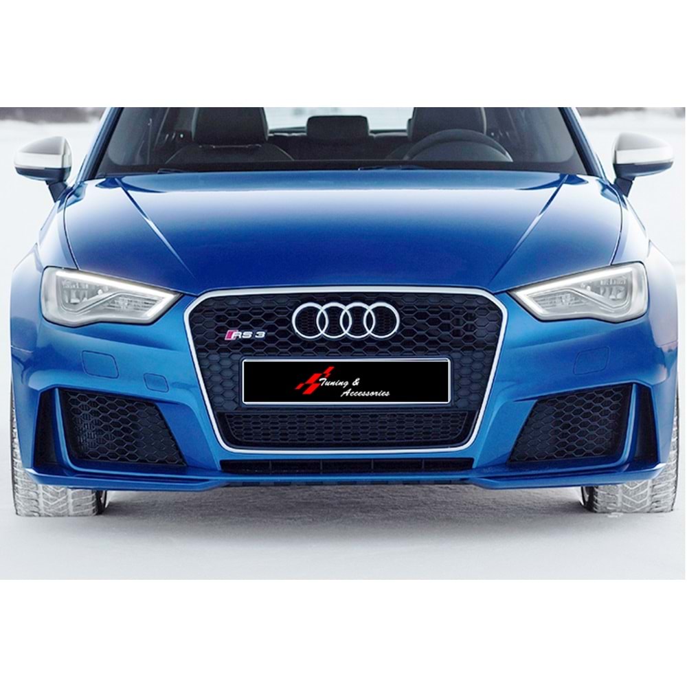 A3 8V RS3 Front Grille ABS / 2012-2016 (Chrome Frame + Piano Black)