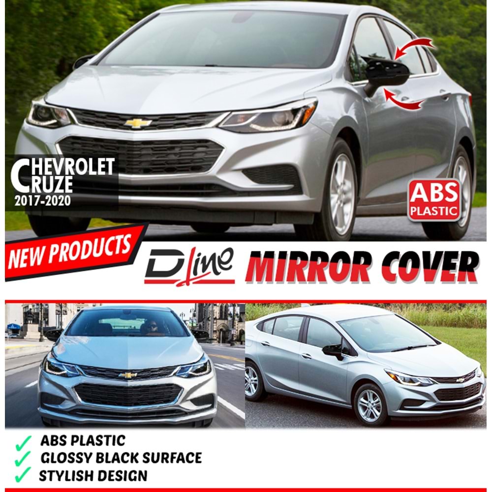 Cruze Batman Mirror Cover Piano Black / 2017-2020