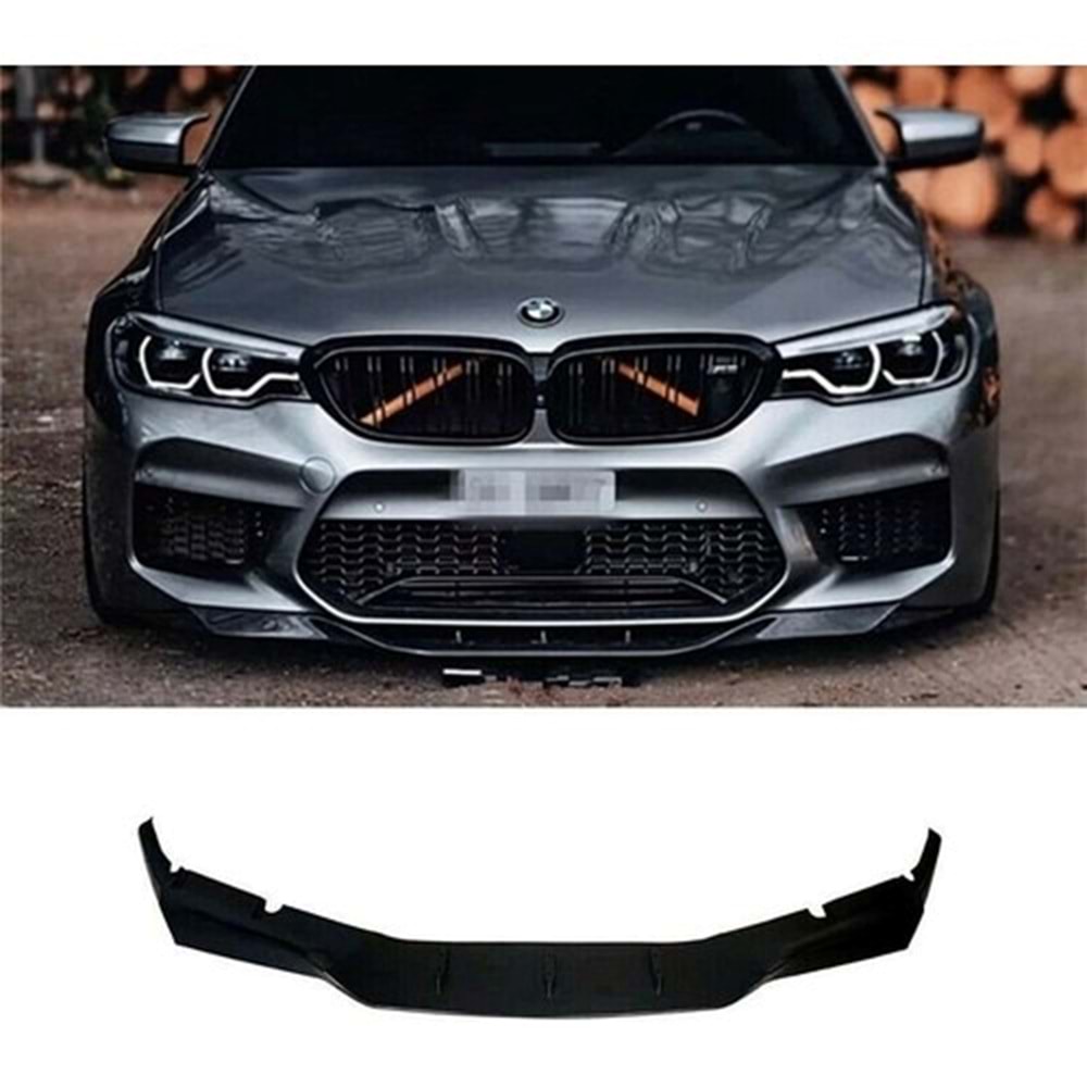 G30 F90 M5 Front Lip Piano Black Vacuum Plastic / 2017 - 2020