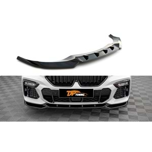 X6 G06 Max M Front Lip Piano Black Vacuum Plastic / 2019 - Up (V1)