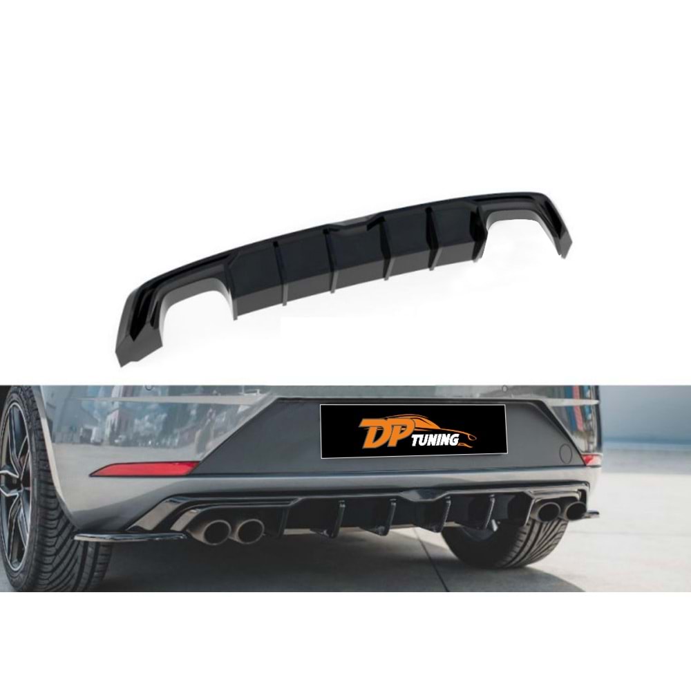 Leon Mk 3,5 FL Max Diffuser v2 Piano Black Vacuum Plastic / 2017-2020 R+L Dual Output