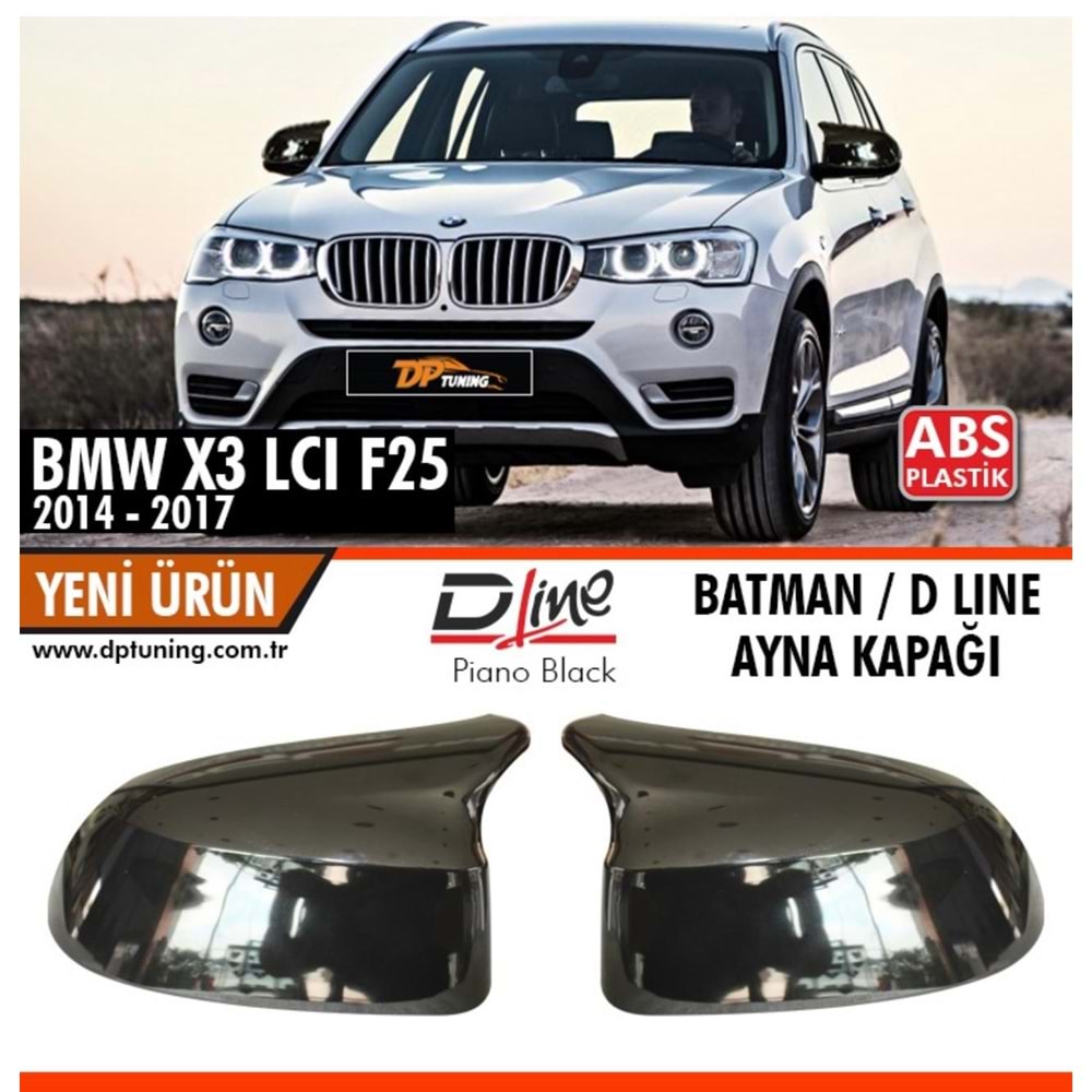 X3 F25 Batman Mirror Cover Piano Black / 2014 - 2017