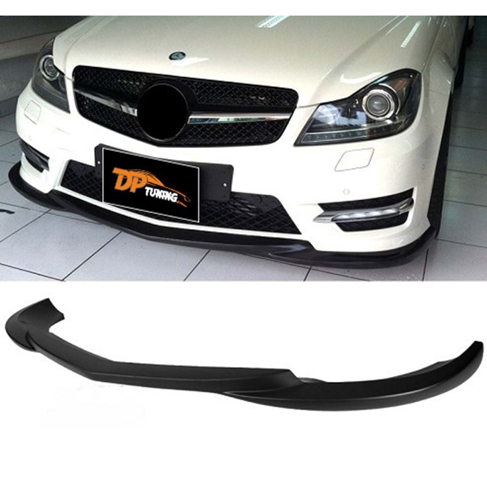 W204 AMG Front Lip Piano Black Vacuum Plastic / 2011-2014