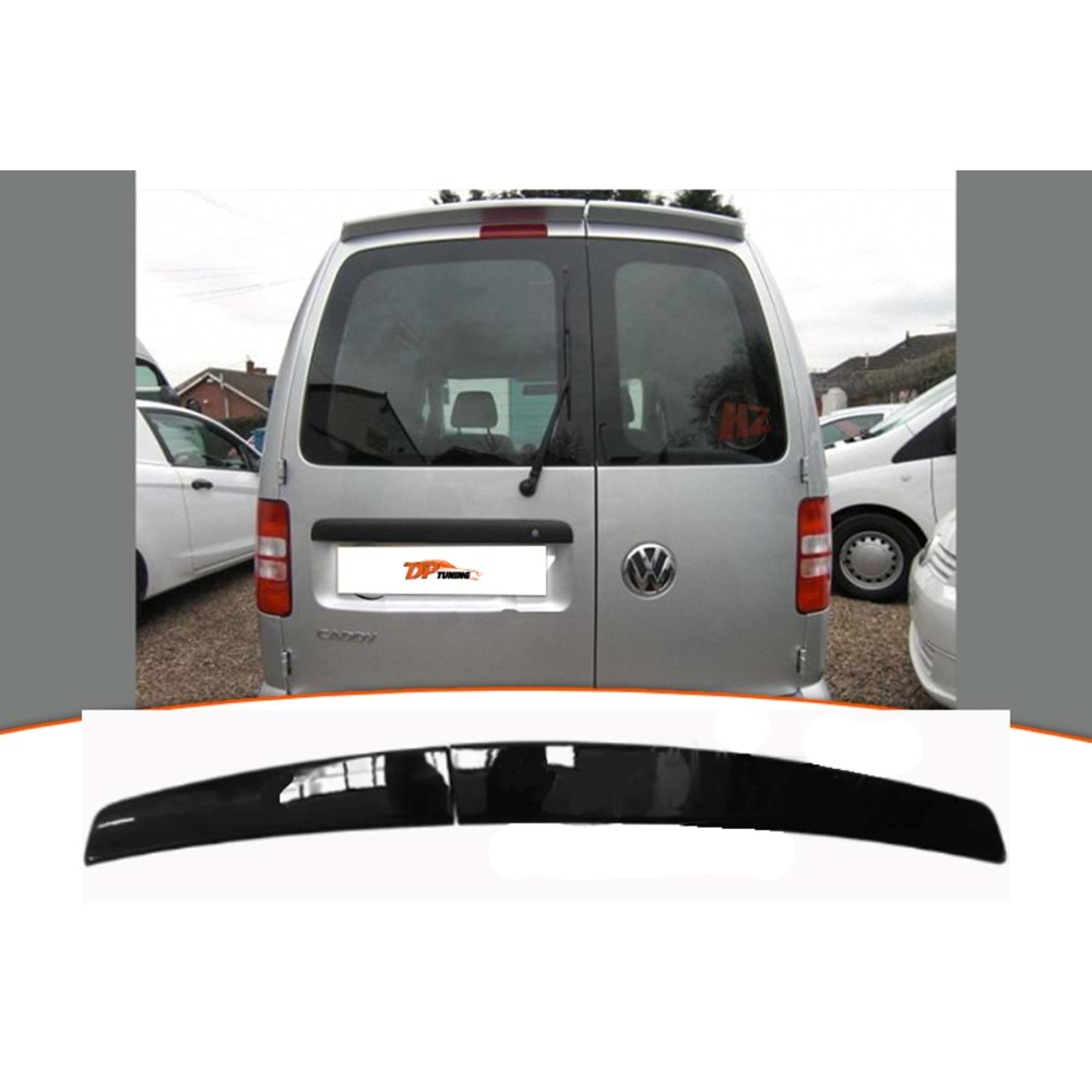 Caddy MK3 Rear Roof Spoiler Piano Black ABS / 2003-2015 (2 Parts)