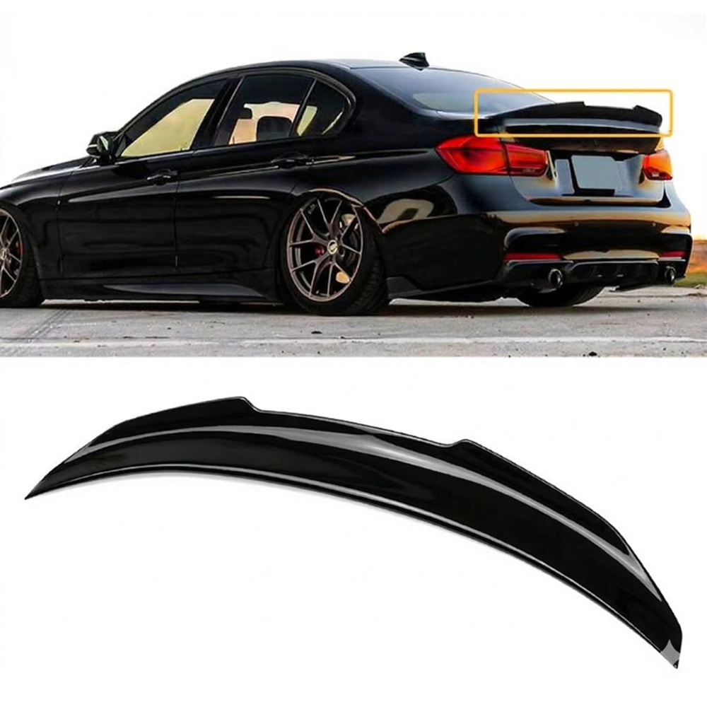 F30 PSM Rear Trunk Spoiler Piano Black ABS / 2012-2018