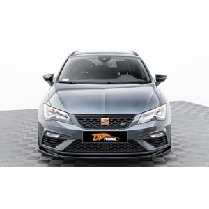 Leon MK 3.5 FL Max V5 Front Lip Piano Black Vacuum Plastic / 2017-2020