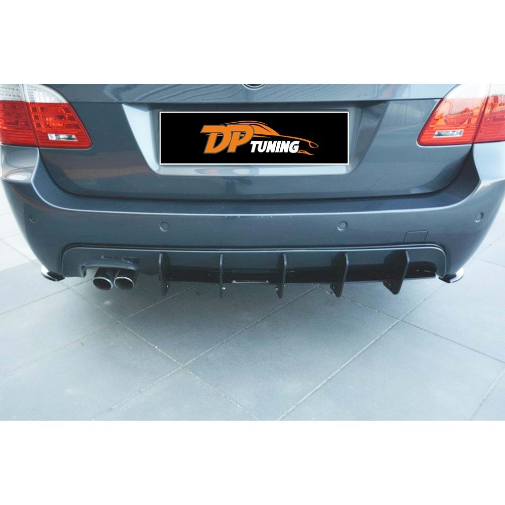 E60 / E61 MTech Max Rear Splitter Matte Black Vacuum Plastic / 2003-2010