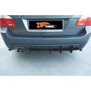 E60 / E61 MTech Max Rear Splitter Matte Black Vacuum Plastic / 2003-2010