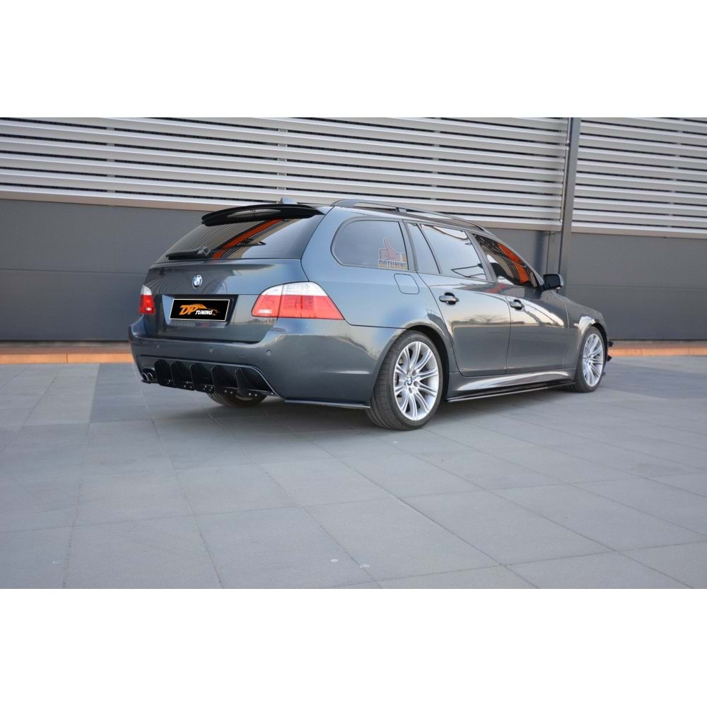 E60 / E61 MTech Max Rear Splitter Matte Black Vacuum Plastic / 2003-2010