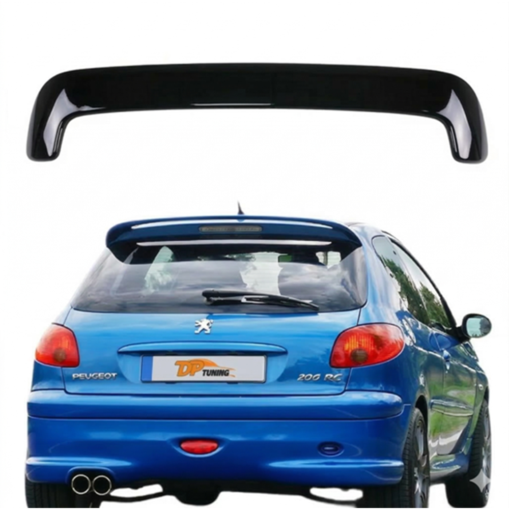206 Rear Spoiler Piano Black ABS / 1998-2012