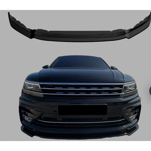Tiguan Front Lip Piano Black Vacuum Plastic / 2019 - up