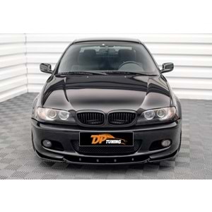 E46 Coupe M Sport / Technic Max V2 Front Lip Piano Black Vacuum Plastic / 2003-2006