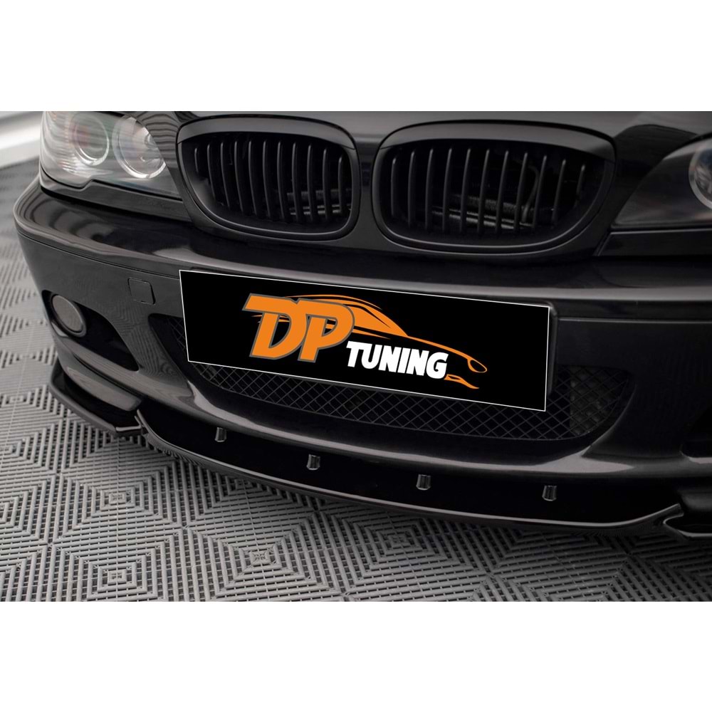 E46 Coupe M Sport / Technic Max V2 Front Lip Piano Black Vacuum Plastic / 2003-2006