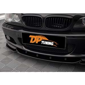 E46 Coupe M Sport / Technic Max V2 Front Lip Piano Black Vacuum Plastic / 2003-2006