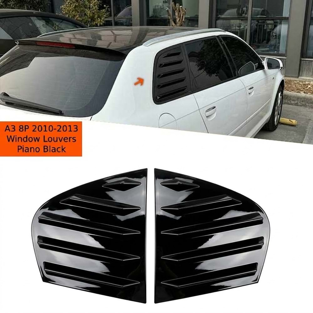 A3 8P Window Louver Piano Black ABS / 2010 - 2013