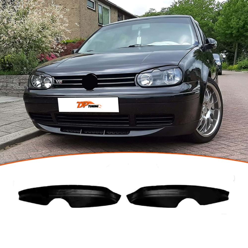 Golf 4 Headlight Brows Piano Black ABS / 1997 - 2003