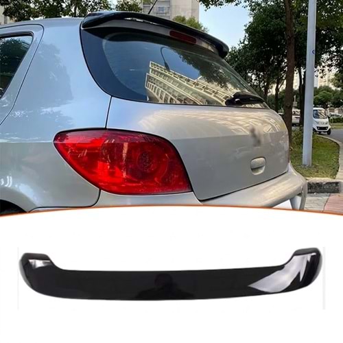 307 Rear Roof Spoiler Piano Black ABS / 2001 - 2008