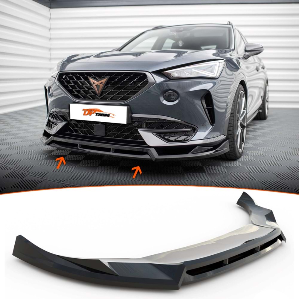 Formentor V4 Max Front Lip Piano Black Vacuum Plastic / 2021 - (2 Pieces)