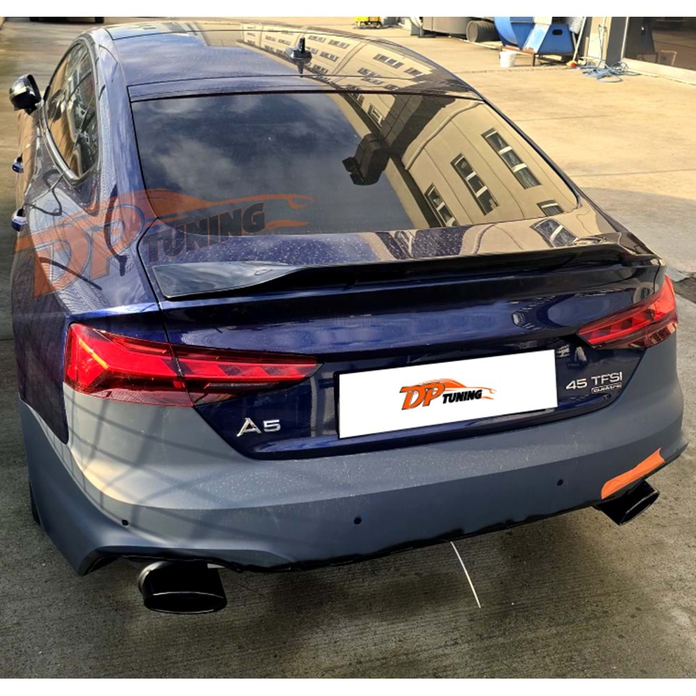 A5 B9 R Style Spoiler Piano Black ABS / 2016-2021