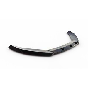 A4 B8 S4 / S-Line Max V4 Front Lip Piano Black Vacuum Plastic / 2008 - 2011