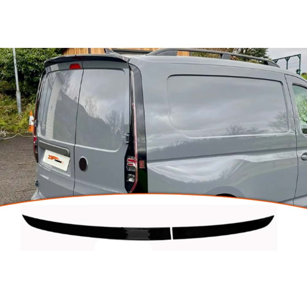 Caddy MK4 Rear Roof Spoiler Piano Black ABS / 2020-up (2 Parts)