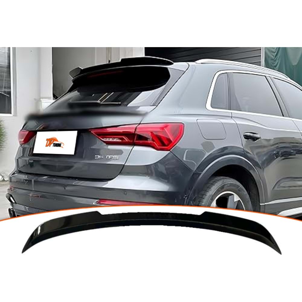 Q3 Rear Roof Spoiler Piano Black ABS / 2018 - up