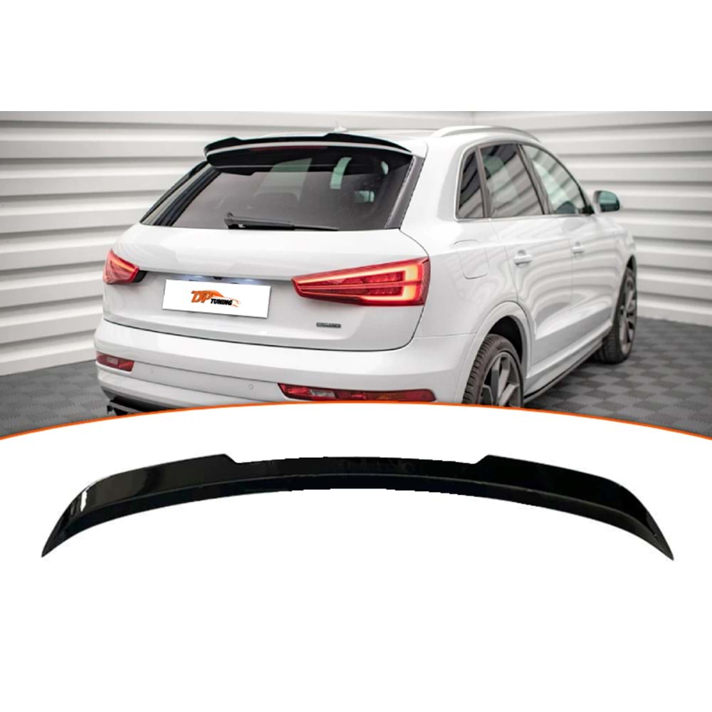 Q3 Rear Roof Spoiler Piano Black ABS / 2012 - 2018