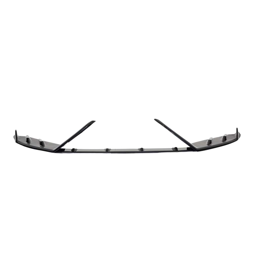 Leon Mk 3 FL Lenz 3 Pieces Front Lip Piano Black Vacuum Plastic / 2017-2020