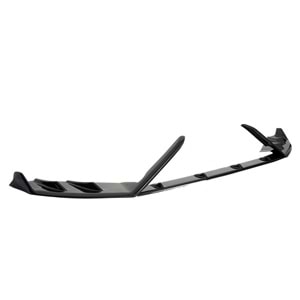 Leon Mk 3 FL Lenz 3 Pieces Front Lip Piano Black Vacuum Plastic / 2017-2020