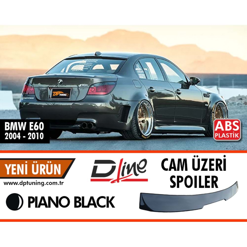 E60 M4 Style Roof Spoiler Piano Black ABS / 2004-2010