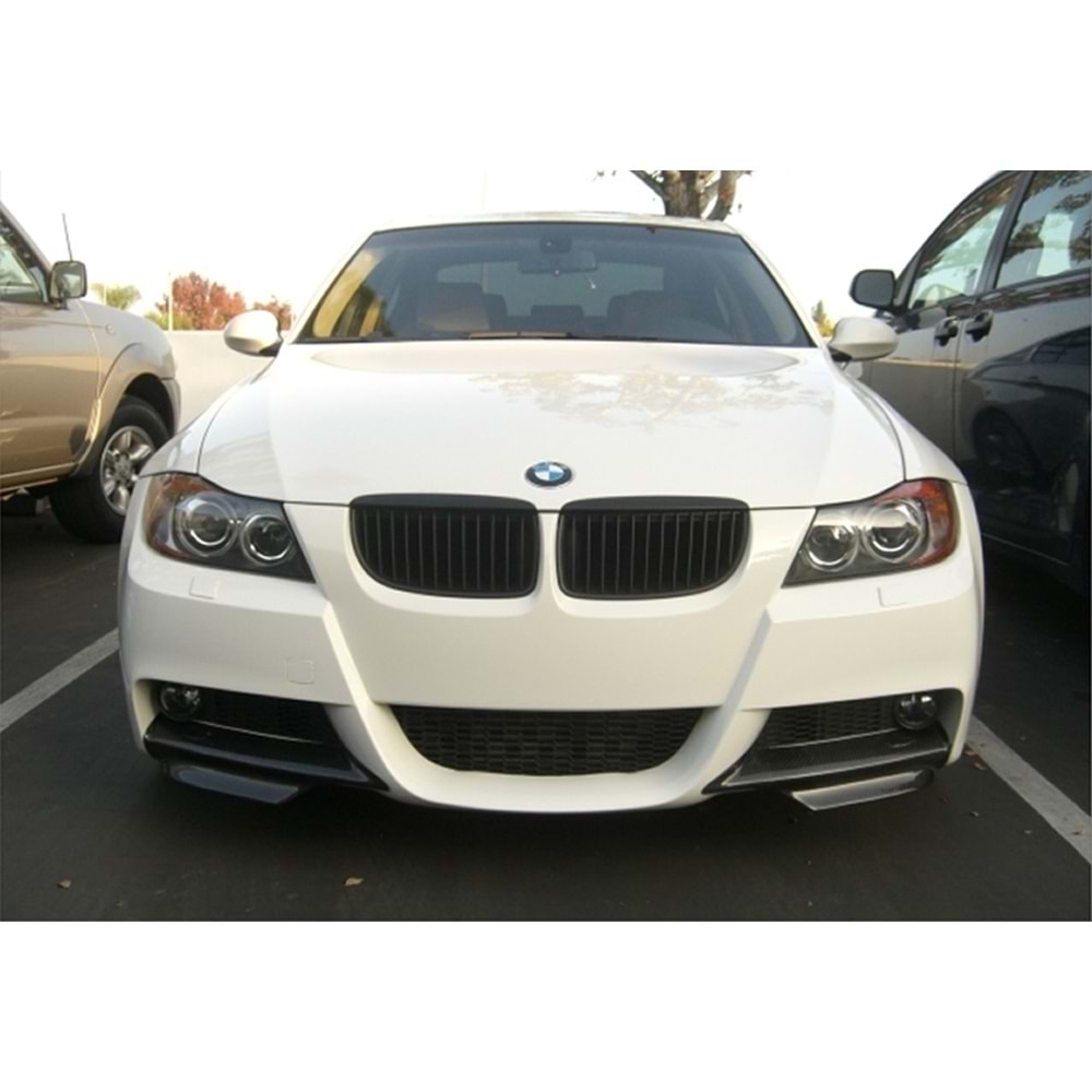 E90 M Sport / Technic Front Flaps Piano Black Vacuum Plastic / 2004-2008