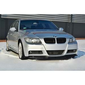 E90 M Technic Max V1 Front Lip Piano Black Vacuum Plastic / 2004-2008