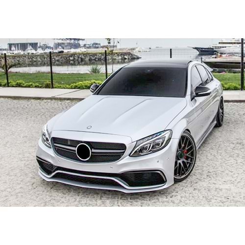 W205 C450 AMG Front Grille ABS / 2015-2018 (Piano Black)