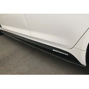 F10 Side Skirt Lower Lip Piano Black Vacuum Plastic / 2010-2017