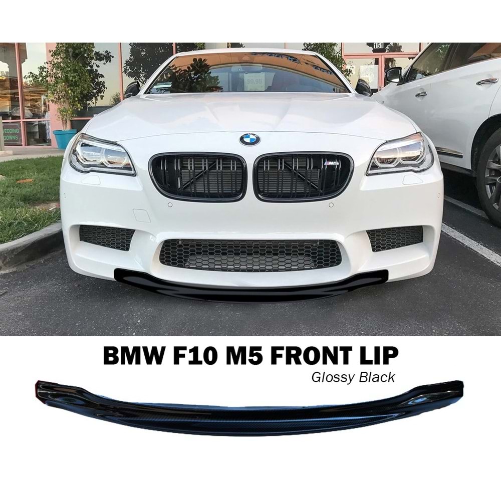 F10 M5 CSL Front Lip Piano Black Vacuum Plastic / 2010 - 2017
