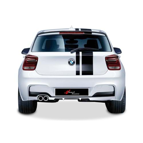F20 M Performance Rear Diffuser Left Double Outputs Matte Black ABS / 2011-2014