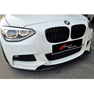 F20 M Performance Style Front Lip Piano Black Vacuum Plastic / 2011-2014